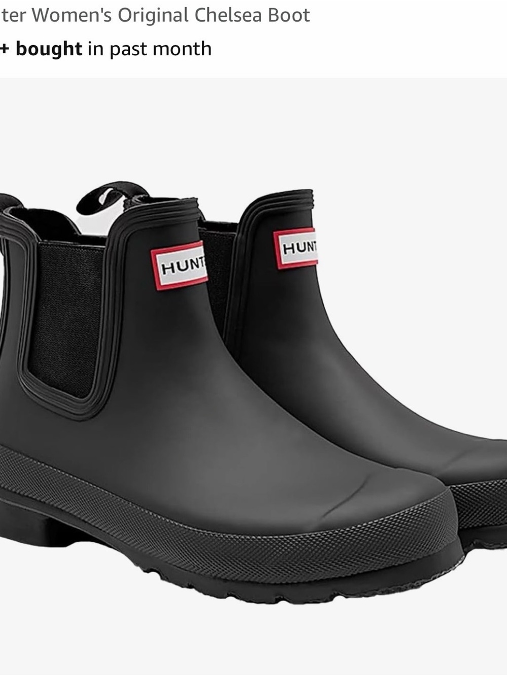 Hunter Black Chelsea Short Rain Boot